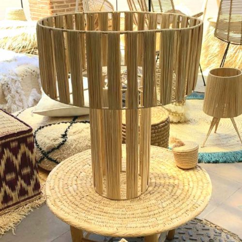 LAMPE MEKNÈS RAPHIA AJOURÉ - Ma déco d'ailleurs