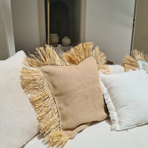 HOUSSE COUSSIN JUTE & RAPHIA - Ma déco d'ailleurs