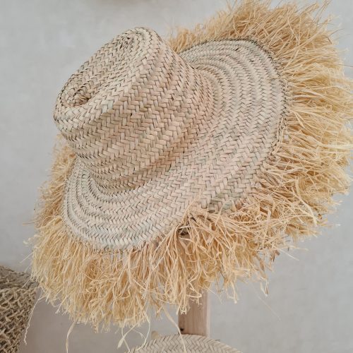 CHAPEAU PAILLE FROUFROUS RAPHIA "S" - Ma déco d'ailleurs