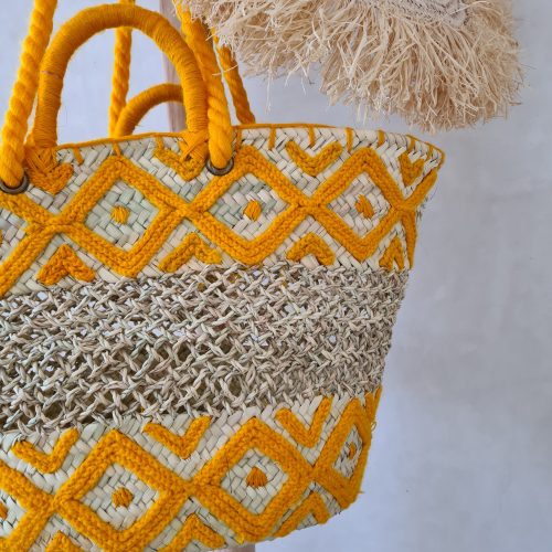 PANIER BRODÉ CURRY - Ma déco d'ailleurs