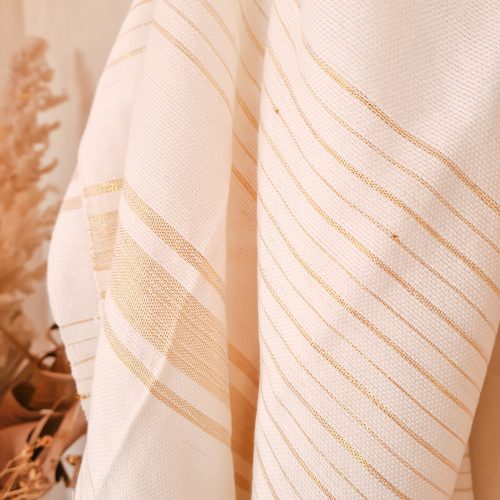 FOUTA MAROCAINE - BLANCHE & DORÉE - Ma déco d'ailleurs