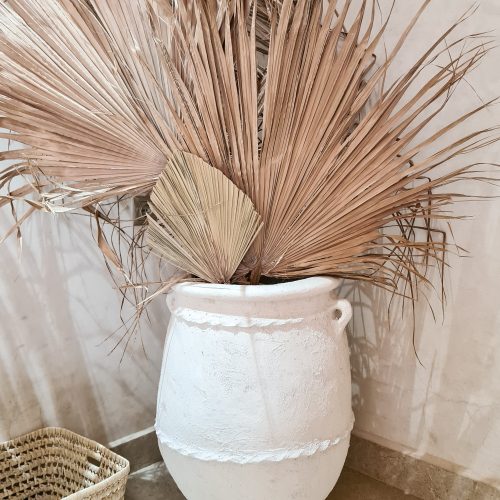JARRE MAROCAINE BLANCHE 75 CM - Ma déco d'ailleurs
