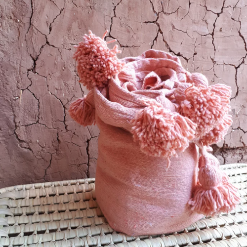 PLAID CORAIL POMPONS - Ma déco d'ailleurs