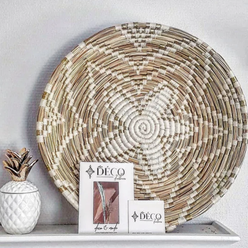PLATEAU "L" BLANC & DORE - Ma déco d'ailleurs