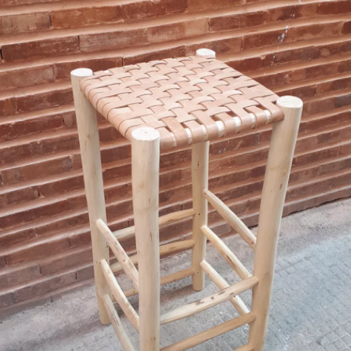 TABOURET DE BAR CUIR - Ma déco d'ailleurs